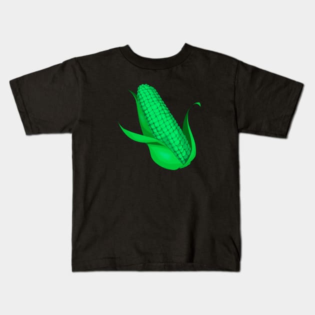 Corn green Kids T-Shirt by lonway